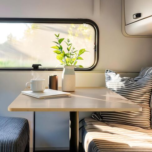 Kaboon Universal Table Top 24 x 24 inches Squre Pack of 2, Reversible Melamine Countertop Only, Home or Commercial Indoor Use,1 inch Thick, White Rock in Kuwait