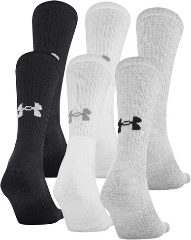 Under Armour Unisex-Adult Training Cotton Crew Socks 6 Pack in Saudi Arabia