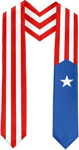 Ecuador Flag Graduation Sash Satin Scarf 72" Stole for Abroad Student International Study Class in Saudi Arabia