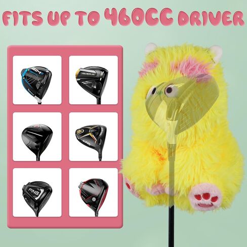Animal Zoo Golf Driver Headcover Premium Plush Novelty Driver Headcovers Funny Golf Club Covers Protection Men's Golf Gear Driver Headcover for Men and Women in Kuwait
