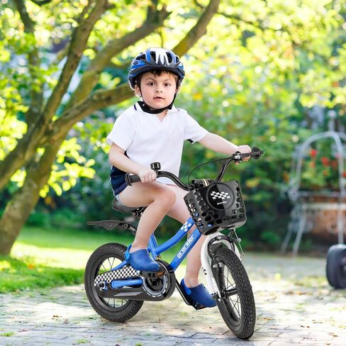 دراجة Costway Kids ، 12 14 16 18 18 بوصة دراجة صغيرة للبنين والبنات الذين تتراوح أعمارهم بين 3-8 سنوات ، دراجة للأطفال مع عجلات تدريب قابلة للإزالة ، فرامل الفرامل والخطورة ، سلة ، جرس in Kuwait