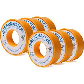 Yellow Gas Pipe Thread Seal Tape, 260" Length 1/2" Width, Teflon Tape for Gas Fittings, Used as High Density Plumbers Tape, Pack of 2 in Saudi Arabia