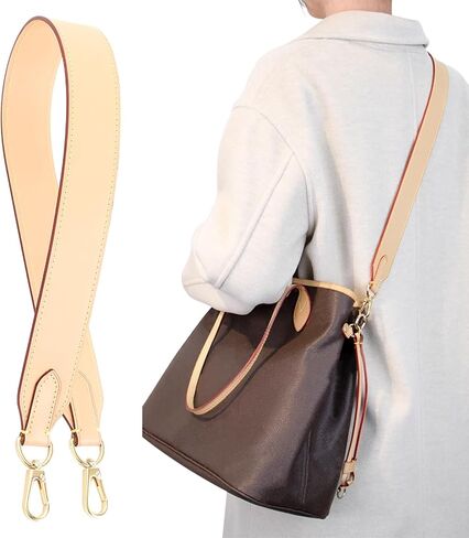 Jiesinlov Vachetta Leather Leather Bresh Bag Bag Bag Contour Strap for Neverful Tote Handbag (Beeswax-65) in Saudi Arabia