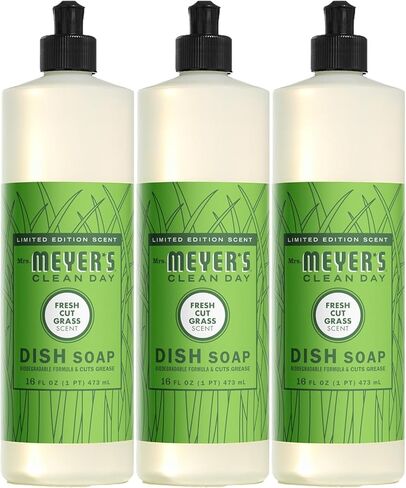 MRS. MEYER'S CLEAN DAY Liquid Dish Soap, Dandelion Scent, 16 Ounce Bottle (Pack of 3) in Kuwait