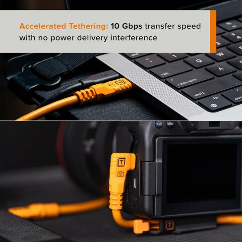 أدوات Tether Tetherpro Optima 10g USB نقل البيانات الحصري ، 10 '(3M) مباشرة إلى كابل الزاوية اليمنى - البرتقالي in Kuwait