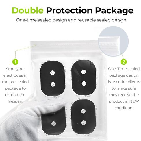 AUVON Official Wireless TENS Unit Electrode Pads Only Compatible with AUVON Wireless TENS Device TX6224, 12-Pack Reusable TENS Unit Replacement Pads in 2 Sizes, Premium Stickiness & Skin Friendly in Kuwait