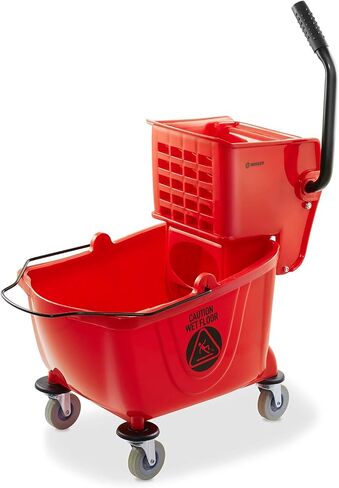 Dryser Commercial Mop Bucket with Side Press Wringer, 26 Quart, Black in Kuwait