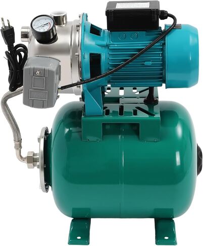 1HP مضخة بئر الضحلة مع خزان ضغط ، مضخة طائرة للري من أجل الداعم للمياه التلقائية للمنزل ، الحديقة ، العشب ، الرأس القصوى 147.64 قدم ، 110 فولت (الأزرق) in Kuwait