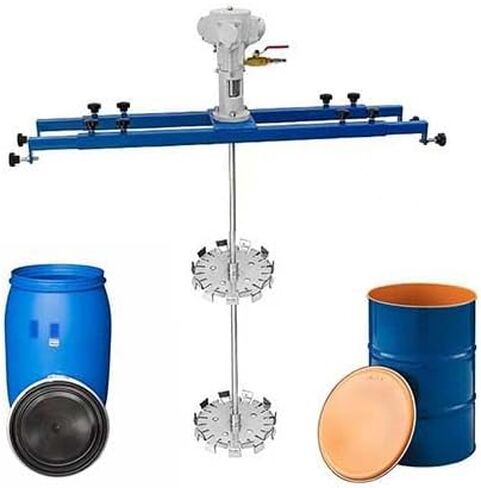 1HP Pneumatic Paint Mixer for IBC & Open-top Drum, Coat Mixer Bracket Air Agitator Stirring Machine, Paint Mix Tool (Container: 1000L IBC) in Kuwait