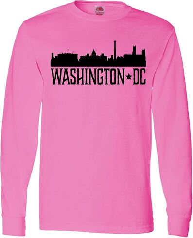Inktastic Washington DC Skyline Skyline Adult Long Sleeve T-Shirt in Kuwait