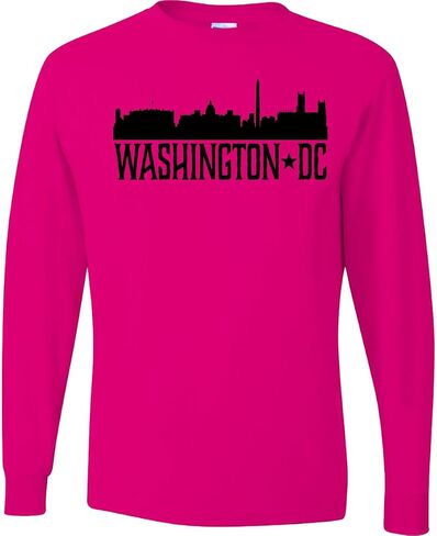Inktastic Washington DC Skyline Skyline Adult Long Sleeve T-Shirt in Kuwait