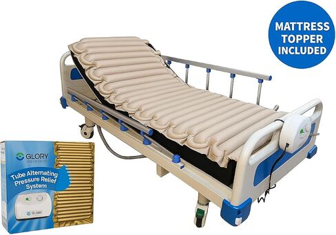 Point A (PAM-3) Premium Full Electric Hospital Bed, 4.7" Foam Mattress Made in USA, LINAK Motors, Individual Locking, 5" Casters, Includes Tray and Sheets (2X) in Kuwait