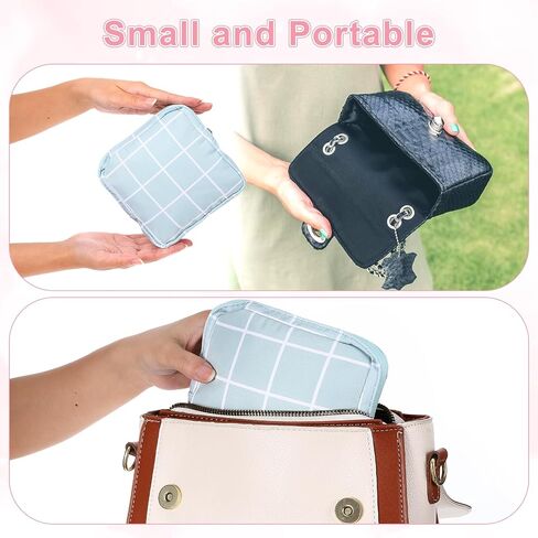 3PCS Pad Pouch for Women Period Bag Zippered Sanitary Storage Bag for Tampons, Pads, Menstrual Cup & Disc, Portable Feminine Hygiene Organizer, Tampon Holder 5.12 x 5.12 Inch Travel Pouch in Kuwait