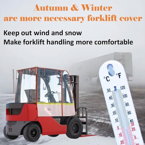 Santiano Forklift Cover fo Sun Protection - 0.5mm Black Transparent PVC,90% UV Protection ,Waterproof, Forklifts Roof Cover ,| 47"W x 45"L | Fits 6000lb Forklift (Weatherproof, High Visibility Design) in Kuwait