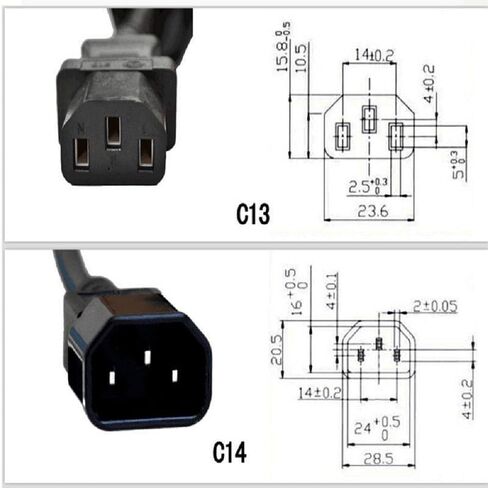 PDU UPS Server C14 to 4 x C13 Y Type Split Kettle Lead IEC320 C14 Male to 4 Ways C13 Female Power Extension Cable for Home Appliance PC Computer Monitor in Saudi Arabia