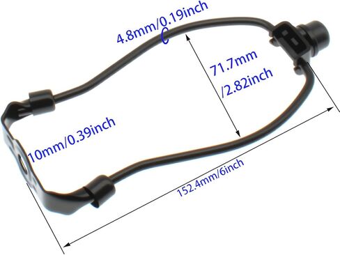 6 inch Lamp Shade Harp Holder Kit Heavy Duty Horn Frame Lampshade Bracket with Solid lamp Finial Cap for Table and Floor Lamps [FDXGYH，Black] in Kuwait