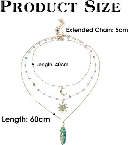 قلادة MOSTORY Crystal Sun Fairy - قلادة هلال القمر لإكسسوارات عصر النهضة للنساء مجوهرات Renfaire Fantasy in Kuwait