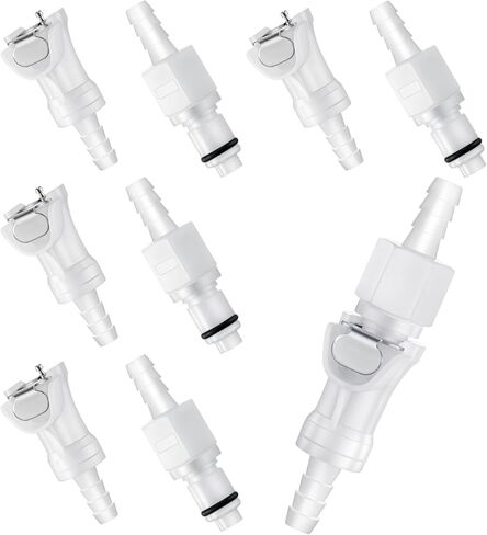 chunful 20 pcs 1/4 "Quick Disconnect Connect Hose Barb Insert Pittings Plastic Male Male Female Coupling Connector 10 Female و 10 Male Monicors in Saudi Arabia
