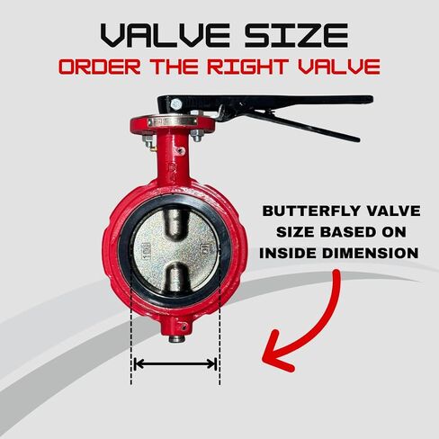4" Butterfly Valve, Wafer, 200 Psi, Ductile Iron Body in Kuwait