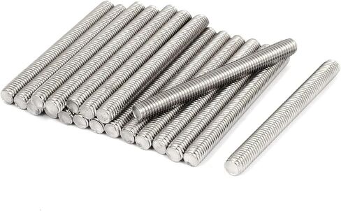 أعلى 50pcs M3-0.5 × 25 مم قضيب ملولب بالكامل ، 304 قضبان خيوط اليد اليمنى من الفولاذ المقاوم للصدأ ، شريط قضبان محفوظة بالكامل لبراغي المرساة ، المشابك ، الشماعات و bolts u in Saudi Arabia