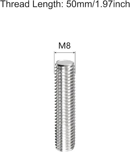 أعلى 50pcs M3-0.5 × 25 مم قضيب ملولب بالكامل ، 304 قضبان خيوط اليد اليمنى من الفولاذ المقاوم للصدأ ، شريط قضبان محفوظة بالكامل لبراغي المرساة ، المشابك ، الشماعات و bolts u in Saudi Arabia