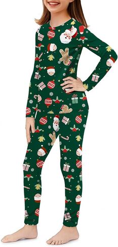 Arshiner Thermal Underwear for Kids Long Johns Girls Base Layer Top and Bottom Set in Saudi Arabia