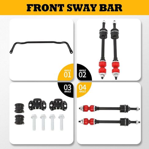 55398938AC 55398938AB Front Suspension Stabilizer Bar Kit Front Sway Bar Link Kit with Bushing Kit Compatible with Ram 1500 2009-2010 1500 2011-2018 1500 Classic 2019-2022 in Saudi Arabia