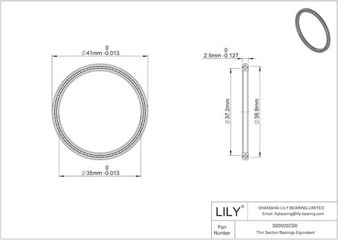 1 PCS S06003CS0 Thin Section Bearings-60X65X25mm in Kuwait