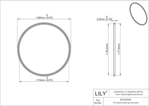 1 PCS S06003CS0 Thin Section Bearings-60X65X25mm in Kuwait