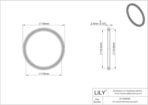 1 PCS S06003CS0 Thin Section Bearings-60X65X25mm in Kuwait