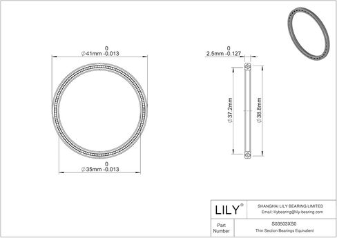 1 PCS S06003CS0 Thin Section Bearings-60X65X25mm in Kuwait