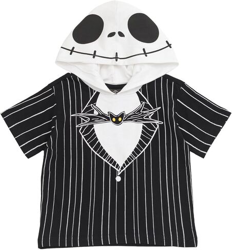 Disney Nightmare Before Christmas Jack Skellington Mens Hooded Matching Family Cosplay T-Shirt Black XX-Large in Saudi Arabia