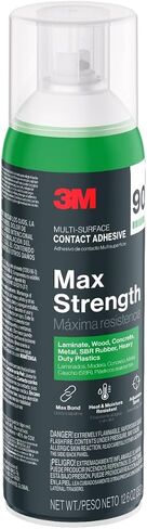 3M Max Strength 90 Multi-Surface Contact Adhesive, 12.6 oz., Low VOC, Max Bond, Heat & Water Resistant, Adjstable Spray for Metal, Wood, Plastics, Laminates, and Concrete (99-NAT) in Saudi Arabia