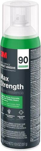 3M Max Strength 90 Multi-Surface Contact Adhesive, 12.6 oz., Low VOC, Max Bond, Heat & Water Resistant, Adjstable Spray for Metal, Wood, Plastics, Laminates, and Concrete (99-NAT) in Saudi Arabia