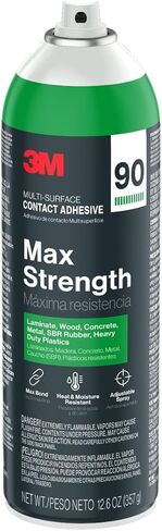 3M Max Strength 90 Multi-Surface Contact Adhesive, 12.6 oz., Low VOC, Max Bond, Heat & Water Resistant, Adjstable Spray for Metal, Wood, Plastics, Laminates, and Concrete (99-NAT) in Saudi Arabia