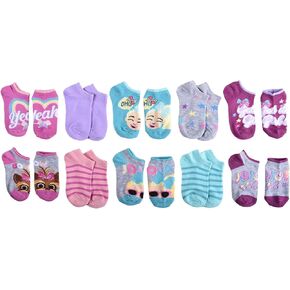 JoJo Siwa Girls No Show Socks, Pink Multi (10 Pack), Small US