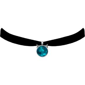 Victorian Vault Black Velvet Cat Ears Steampunk Gothic Pendant Choker Necklace in Kuwait
