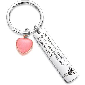 ZNOSVEI Forensics Keychain Legal Examiner Jewelry Criminologist Jewelry Medical Gift