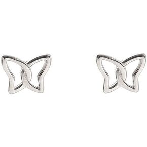 Minimalist Infinity Butterfly Earrings for Women Girls 925 Sterling Silver Hypoallergenic Small Cute Stud Cartilage Tragus Post Nickel Free Simple Animal 20G Ear Piercing Jewelry