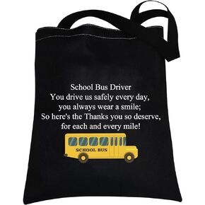 CMNIM School Bus Driver Gifts School Bus Driver Appreciation Gifts Tote Bag Thank You Gifts for School Bus Driver