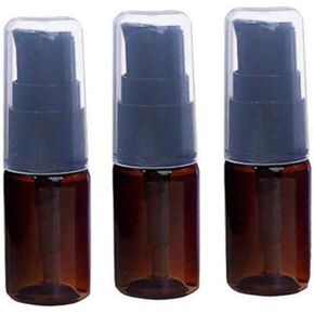 6PCS 10ML 0.34oz BPA Free Brown Empty Portable Pump Press Bottles Jars Pot Container For Makeup Foundations Cosmetic Skin Care Lotion Cream Liquid Essential Oils Serums