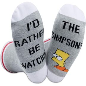 GJTIM 2PAIRS Funny Cartoon Inspired Socks Gift For Cartoon Fans