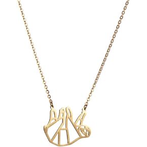 Sloth Gold Origami Jewellery - Gold Geometric Chain Necklace – 18 Karat Plated Gold Necklace for Women & Girls – Stylish Sloth Pendant Necklace