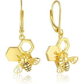 Gold Earrings Dangle Bee Earrings Bumblebee Earrings Hypoallergenic Gold Dangle Earrings for Women Jewelry Gifts