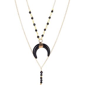 Lannaclothesdesign Layered Necklace – Elegant Dainty Necklace for Women with Semi Precious Stones – Brass Necklaces for Women Trendy with Secure Lobster Closure – Pendant Necklace with Ready to Give Packaging