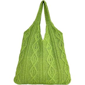 LISHIGOB Women's Shoulder Handbags Cute tote bags Large knit bag Aesthetic Crocheted bags Shopping bag