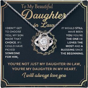 Sparklezza Daughter in Law Necklace from Mother in Law, To My Beautiful Daughter in Law Gifts Presents, Birthday Gifts for Daughter in Law, Future Daughter in Law, Mother Day Gifts for Daughter-in-law