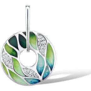 Santuzza 925 Sterling Silver Handmade Enamel Pattern Pendant