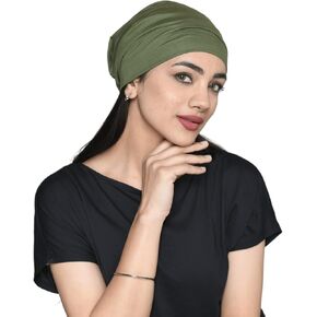 SAKUCHI Slouchy Satin Lined Women Bamboo Beanie Headwear for Curly and Frizzy Hair
