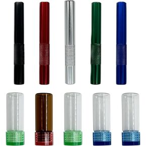 Portable Set of Glass Storage Bottles and Metal Straws for Outdoor Travel, Mixed Colors 10 PCS